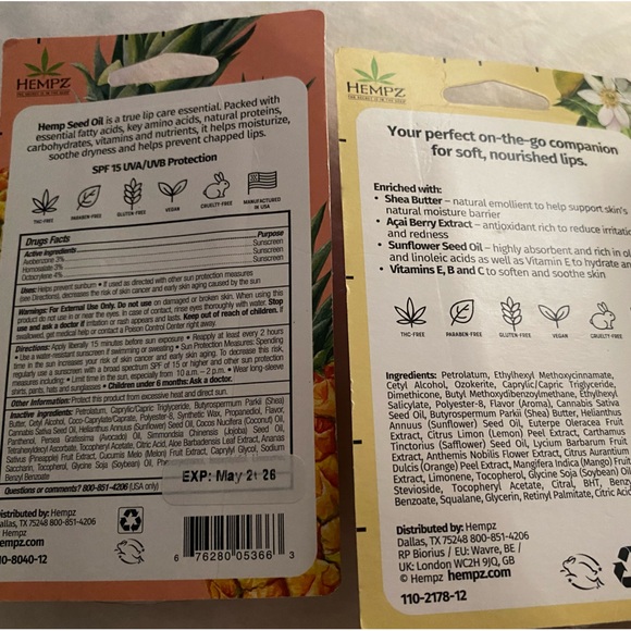 Hempz Herbal Lip Balm FULL SIZE! NEW! - Picture 5 of 5